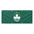 Drapeau macao polyester résistant 8 œillets usage extérieur