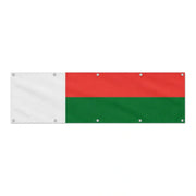 Drapeau de Madagascar grand format XL en polyester avec dix œillets