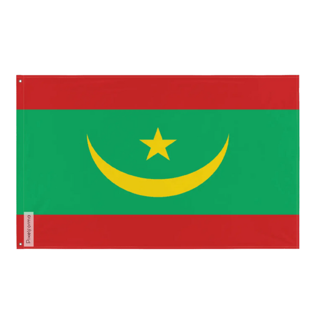 Drapeau de mauritanie plusieurs tailles en polyester - pixelforma