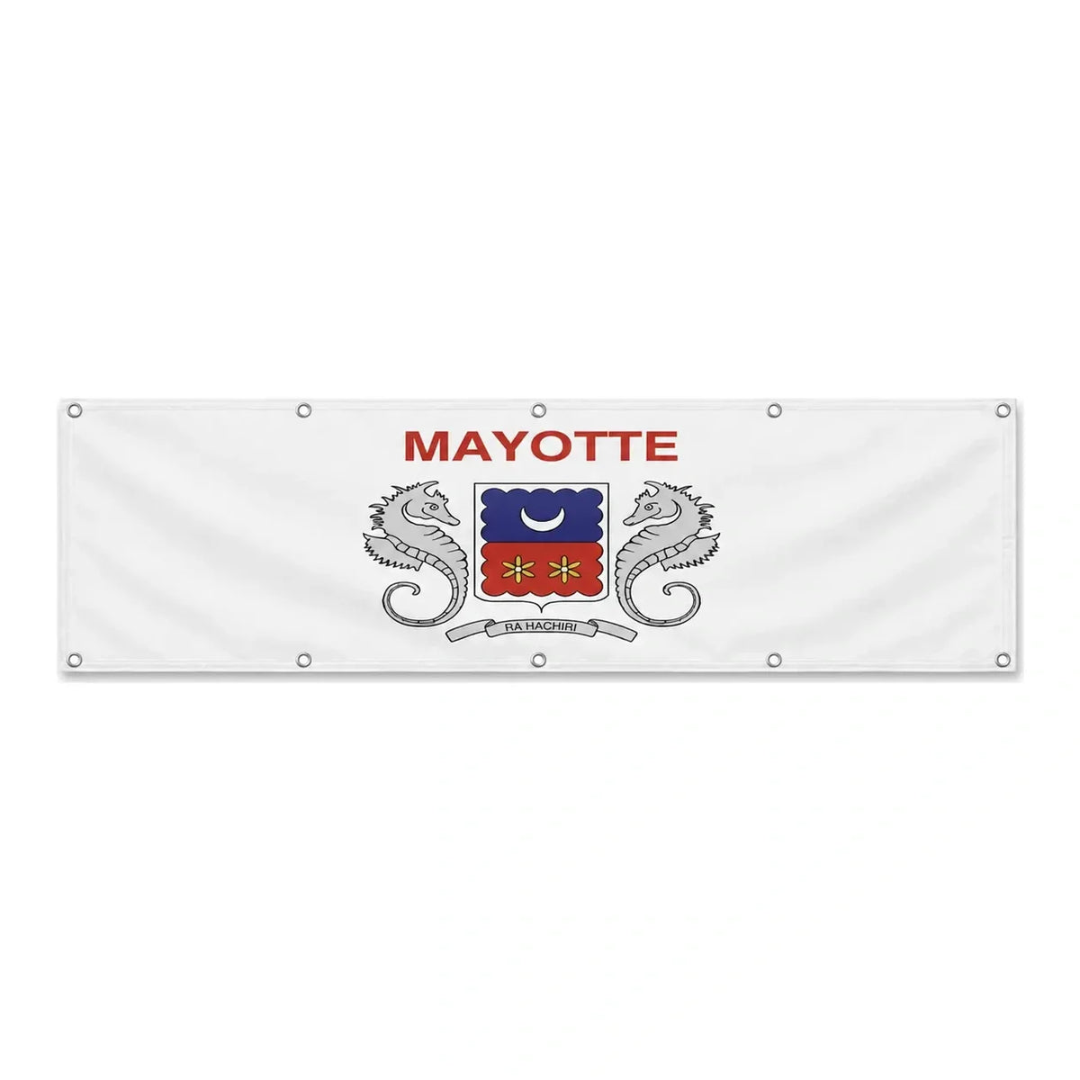 Drapeau de Mayotte grand format XL en polyester avec dix œillets
