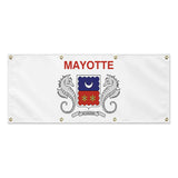 Drapeau mayotte polyester résistant œillets usage extérieur
