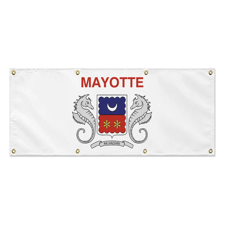 Drapeau mayotte polyester résistant œillets usage extérieur