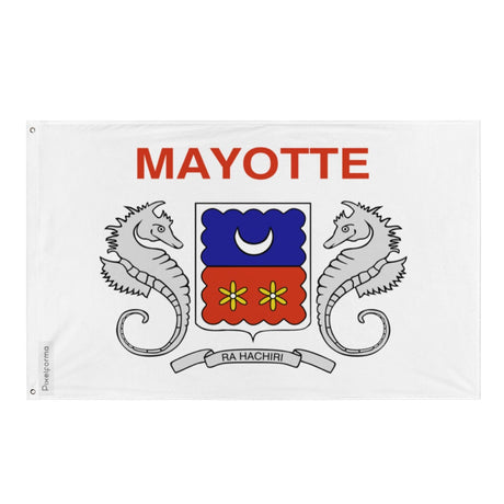 Drapeau de Mayotte en plusieurs tailles 100 % polyester Imprimer avec Double ourlet - Pixelforma