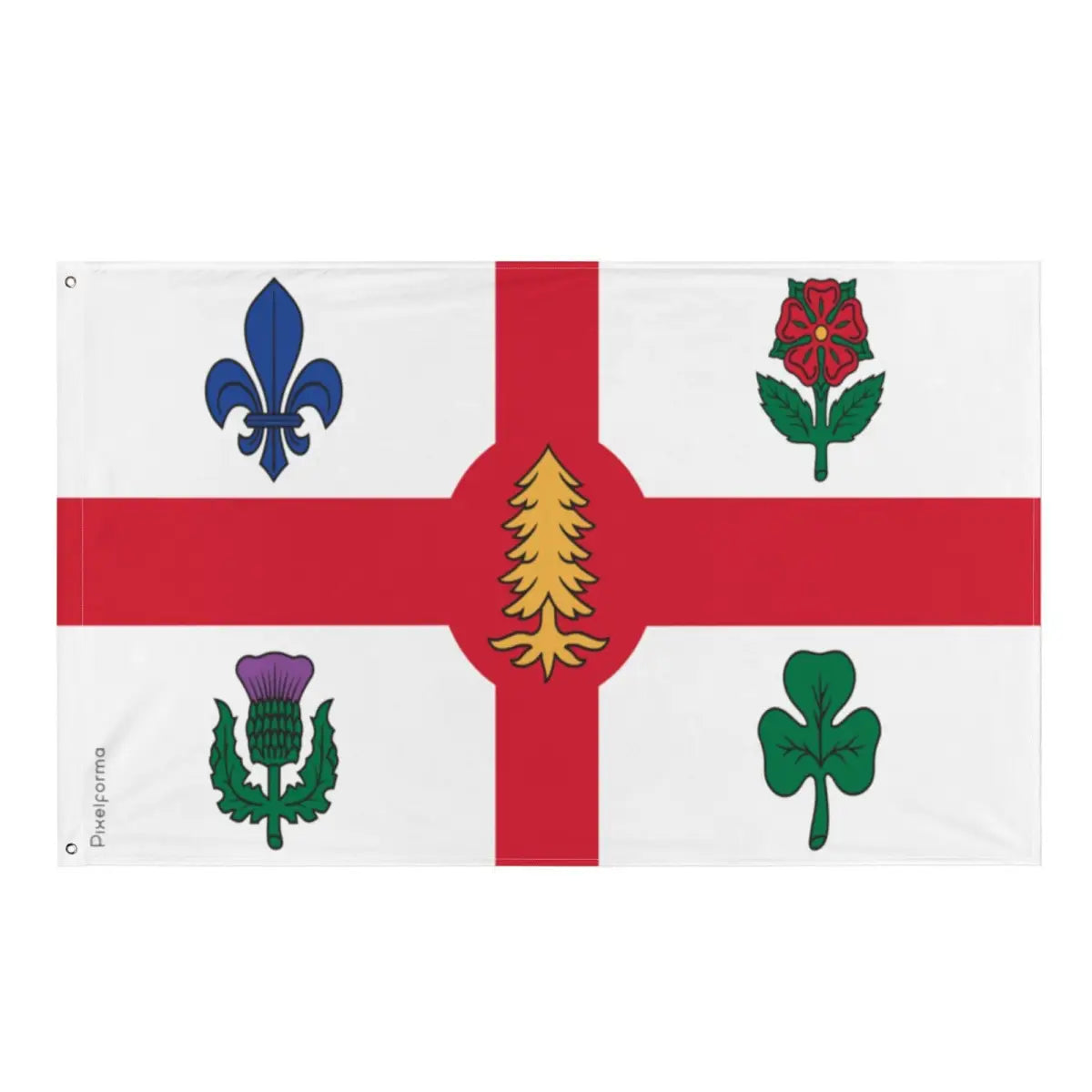 Drapeau de montréal plusieurs tailles en polyester - pixelforma