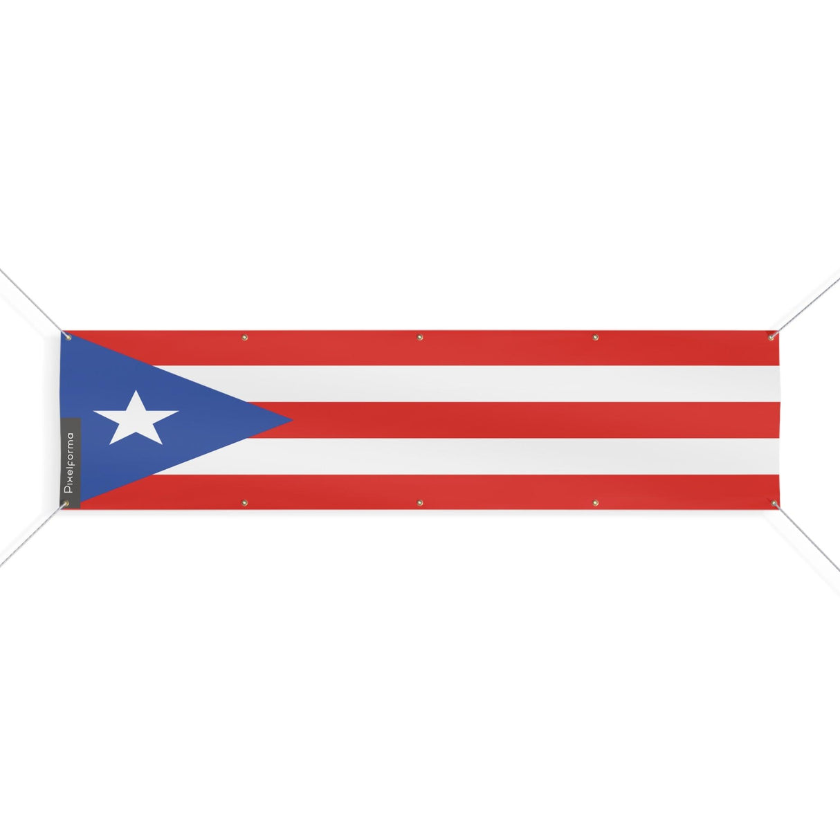 Drapeau de Porto Rico 10 Oeillets en plusieurs tailles - Pixelforma 