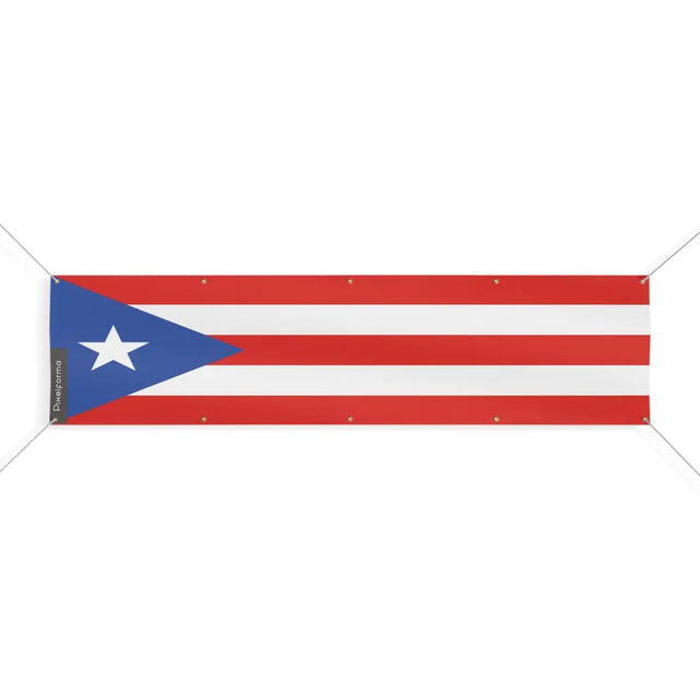 Drapeau de Porto Rico 10 Oeillets en Plusieurs Tailles (XL) - Pixelforma 