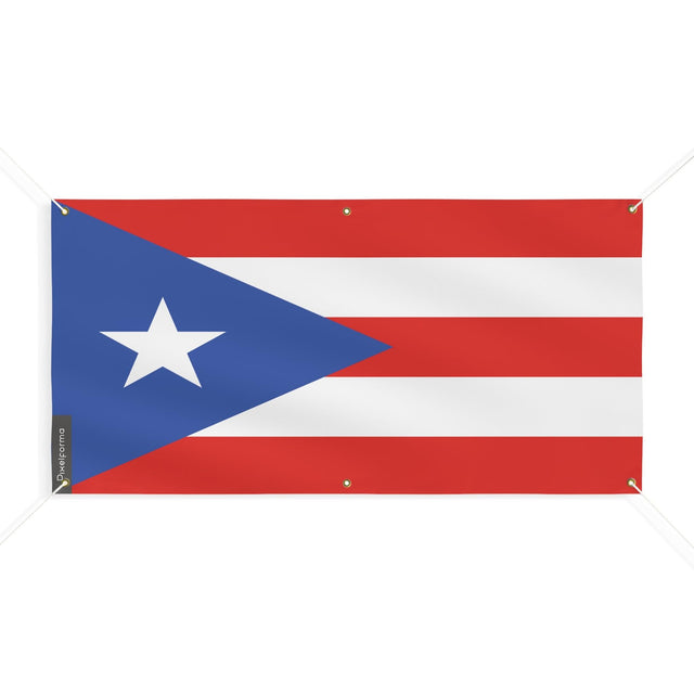 Drapeau de Porto Rico 6 Oeillets en plusieurs tailles - Pixelforma 