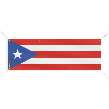 Drapeau de Porto Rico 8 Oeillets en Plusieurs Tailles (L) - Pixelforma 