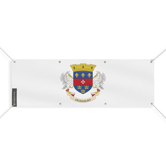 Drapeau de Saint-Barthélemy 8 Oeillets en plusieurs tailles - Pixelforma 