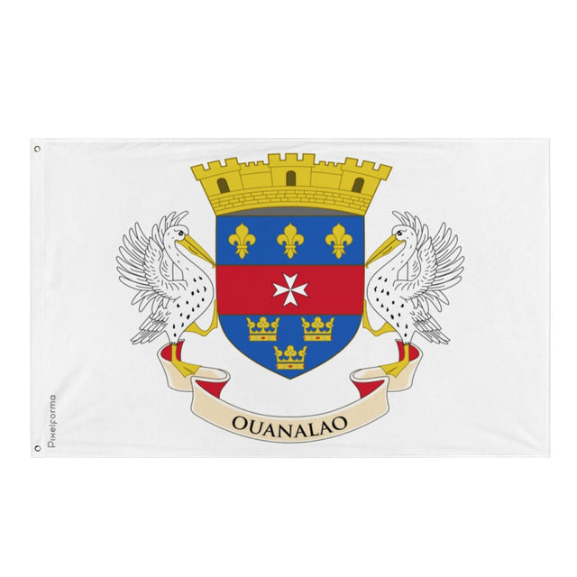 Drapeau de Saint-Barthélemy en plusieurs tailles 100 % polyester Imprimer avec Double ourlet - Pixelforma