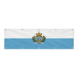 Drapeau de Saint-Marin grand format XL en polyester avec dix œillets