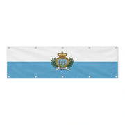 Drapeau de Saint-Marin grand format XL en polyester avec dix œillets