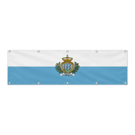 Drapeau de Saint-Marin grand format XL en polyester avec dix œillets