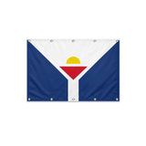 Drapeau de Saint-Martin format S en polyester avec dix œillets