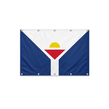 Drapeau de Saint-Martin format S en polyester avec dix œillets
