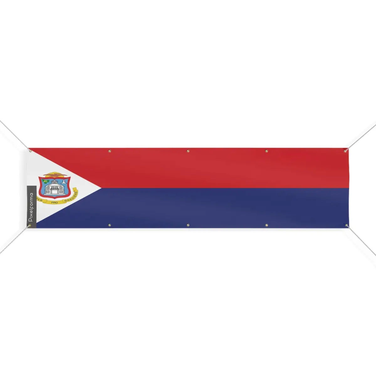 Drapeau de Saint-Martin 10 Oeillets en Plusieurs Tailles (XL) - Pixelforma 