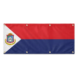 Drapeau saint-martin polyester résistant pour extérieur