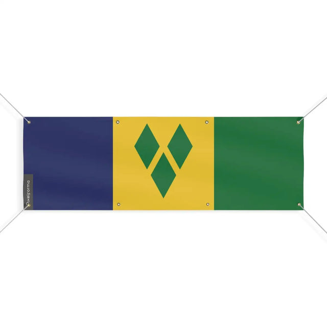 Drapeau de Saint-Vincent-et-les-Grenadines 8 Oeillets en Plusieurs Tailles (L) - Pixelforma 