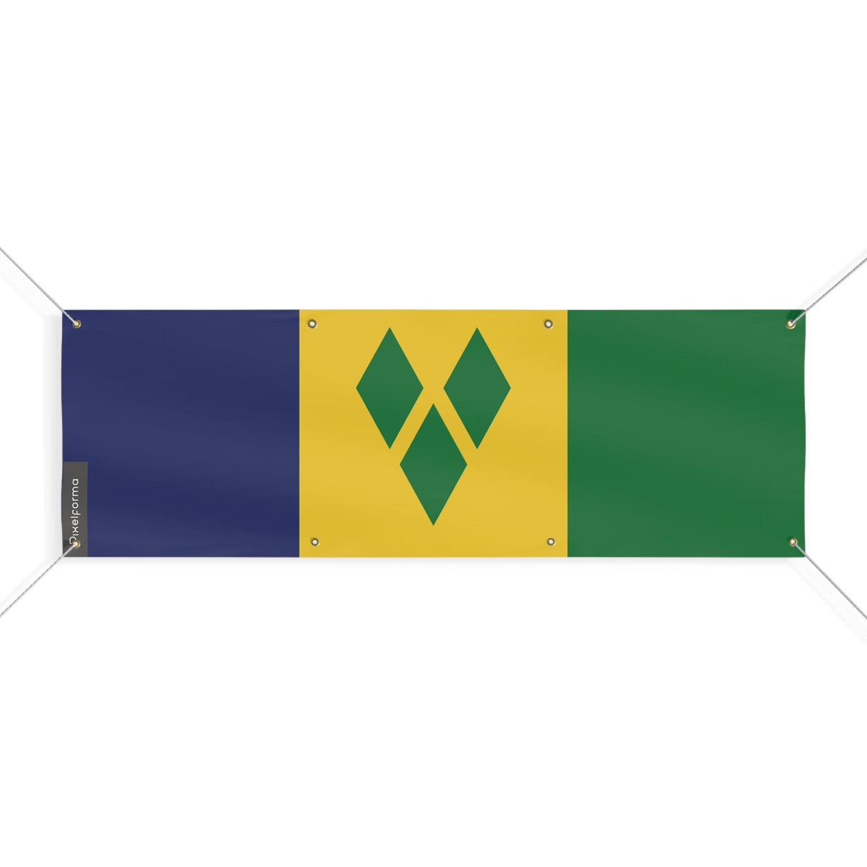 Drapeau de Saint-Vincent-et-les-Grenadines 8 Oeillets en plusieurs tailles - Pixelforma 