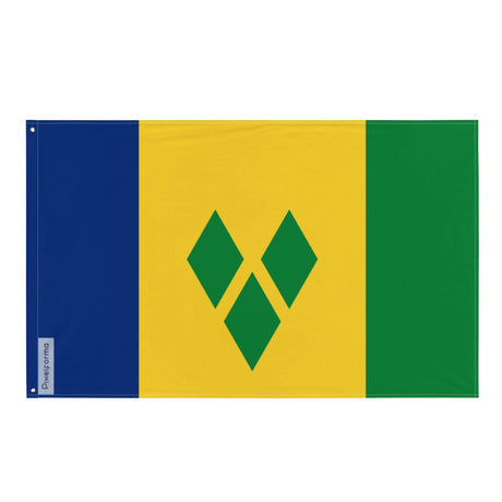 Drapeau de Saint-Vincent-et-les-Grenadines en plusieurs tailles 100 % polyester Imprimer avec Double ourlet - Pixelforma