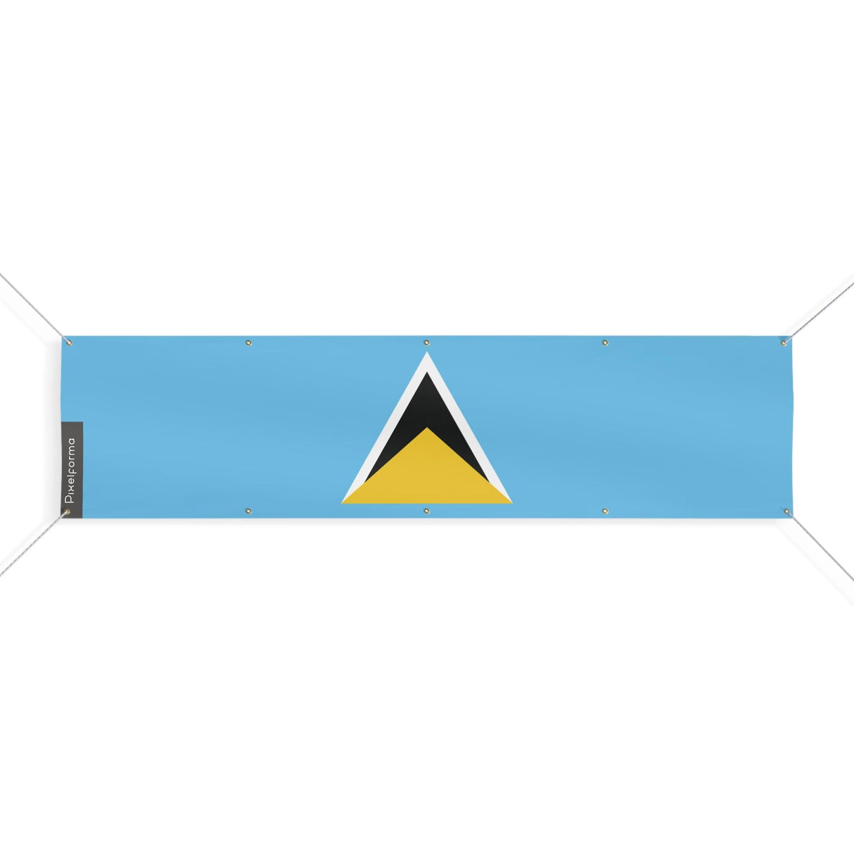 Saint Lucia Flag 10 Eyelets in Multiple Sizes