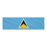 Drapeau de Sainte-Lucie grand format XL en polyester avec dix œillets