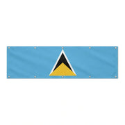 Drapeau de Sainte-Lucie grand format XL en polyester avec dix œillets