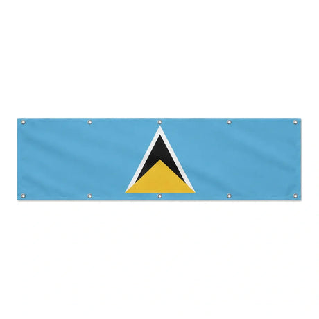 Drapeau de Sainte-Lucie grand format XL en polyester avec dix œillets