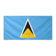 Drapeau sainte-lucie polyester résistant avec œillets robustes