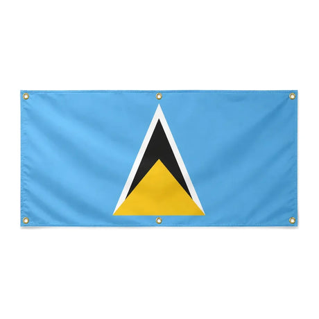 Drapeau sainte-lucie polyester résistant avec œillets robustes