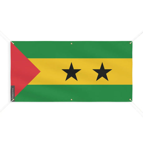 Drapeau de Sao Tomé-et-Principe 6 Oeillets en Plusieurs Tailles (M) - Pixelforma 