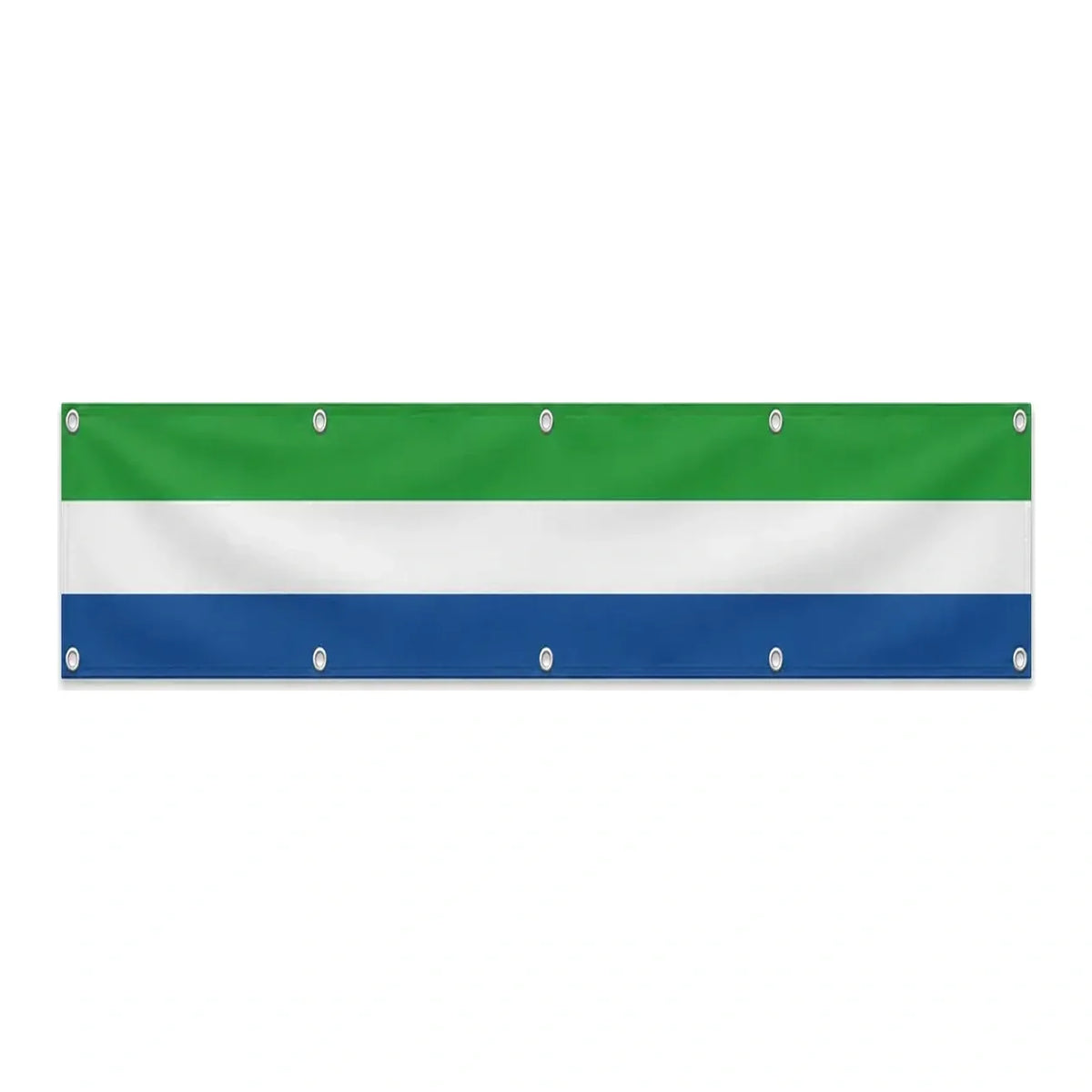 Drapeau de Sierra Leone grand format XL en polyester avec dix œillets