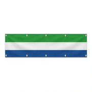 Drapeau de Sierra Leone grand format XL en polyester avec dix œillets