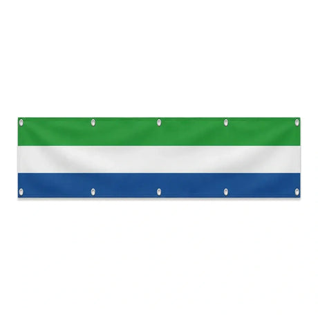 Drapeau de Sierra Leone grand format XL en polyester avec dix œillets