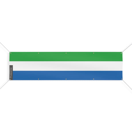 Drapeau de Sierra Leone 10 Oeillets en plusieurs tailles - Pixelforma 