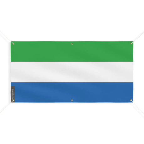 Drapeau de Sierra Leone 6 Oeillets en Plusieurs Tailles (M) - Pixelforma 