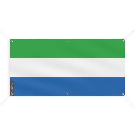 Drapeau de Sierra Leone 6 Oeillets en plusieurs tailles - Pixelforma 