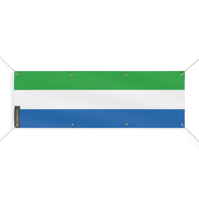 Drapeau de Sierra Leone 8 Oeillets en plusieurs tailles - Pixelforma 