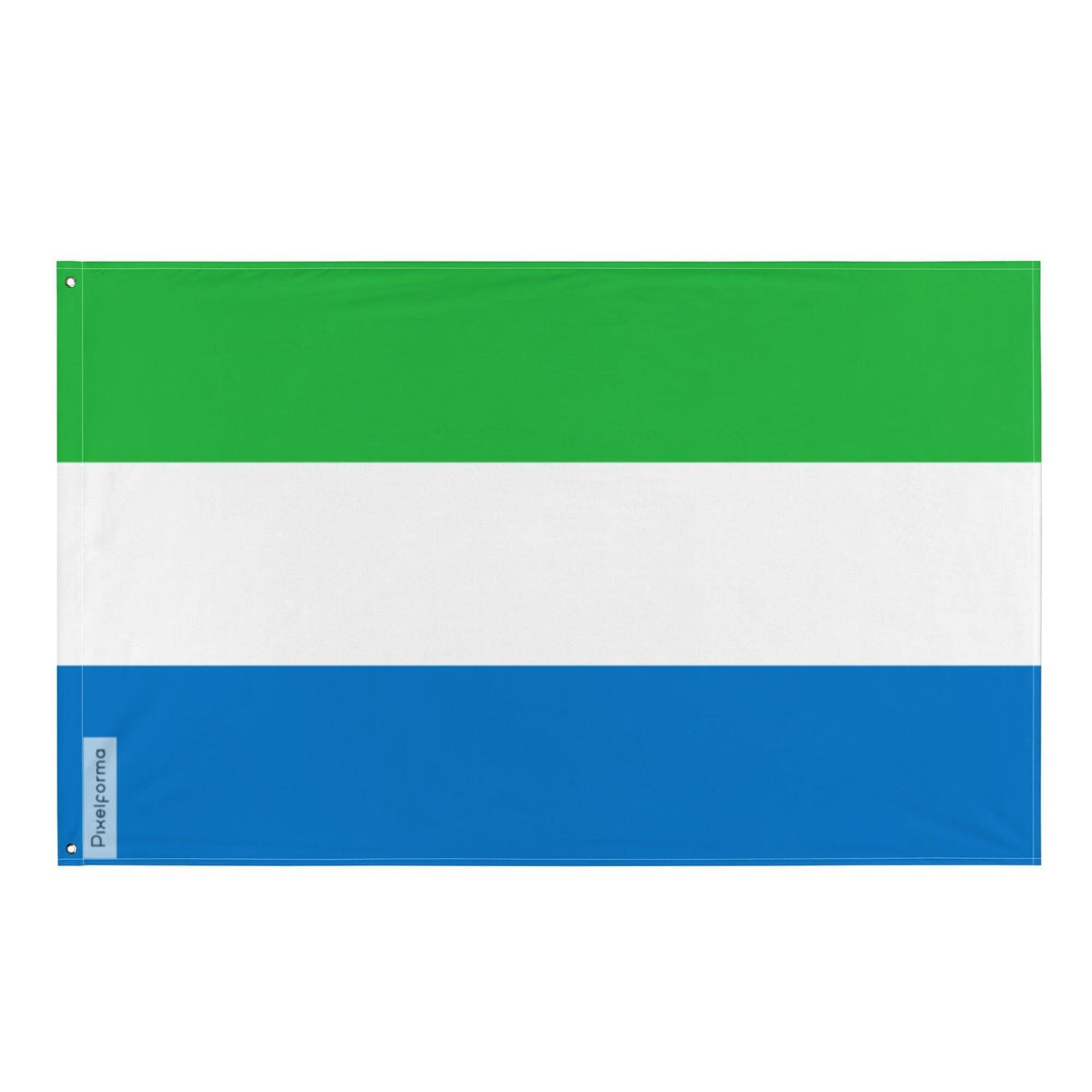 Drapeau de Sierra Leone en plusieurs tailles 100 % polyester Imprimer avec Double ourlet - Pixelforma