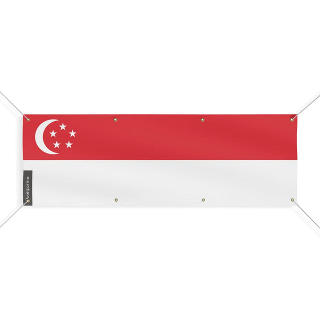 Drapeau de Singapour 8 Oeillets en plusieurs tailles - Pixelforma 