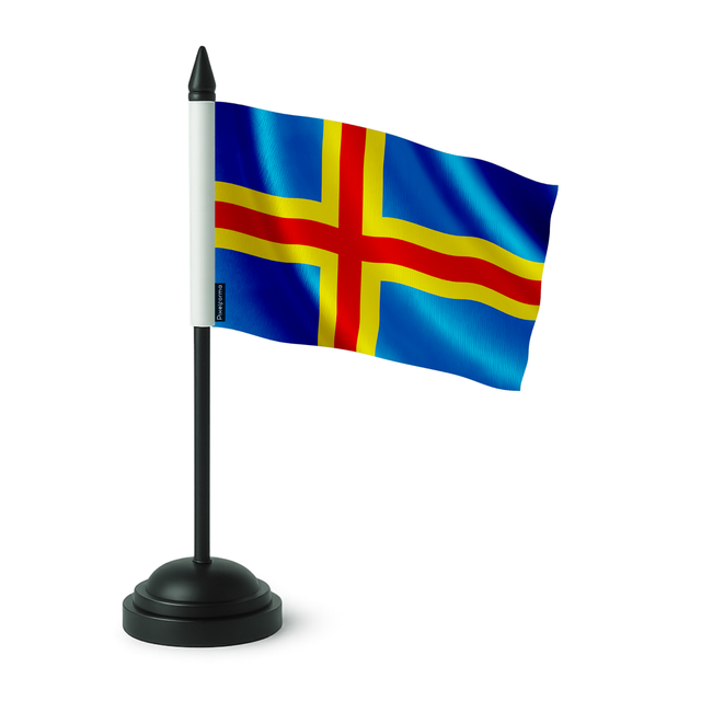 Drapeau de table åland en polyester - pixelforma