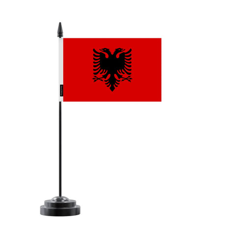 Drapeau de table albanie en polyester - pixelforma