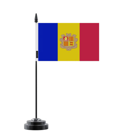Drapeau de table andorre en polyester - pixelforma