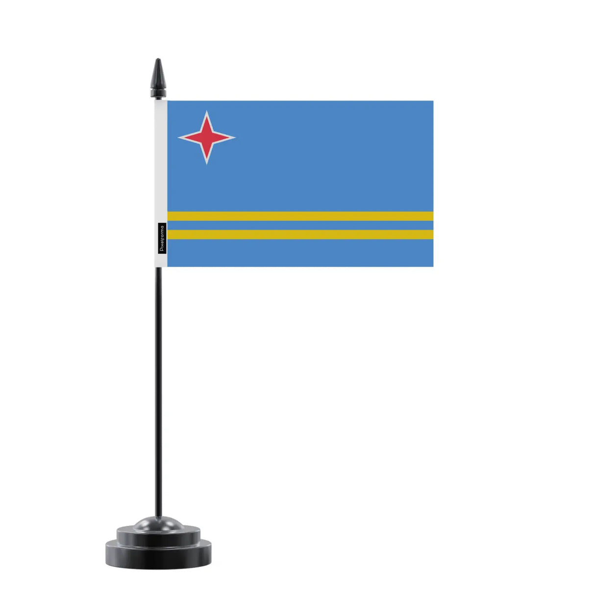 Drapeau de table aruba en polyester - pixelforma