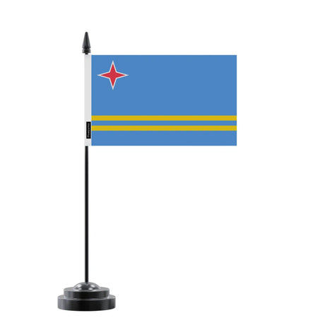 Drapeau de table aruba en polyester - pixelforma