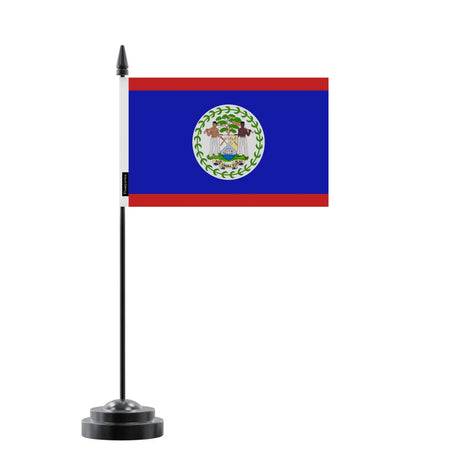 Drapeau de table belize en polyester - pixelforma