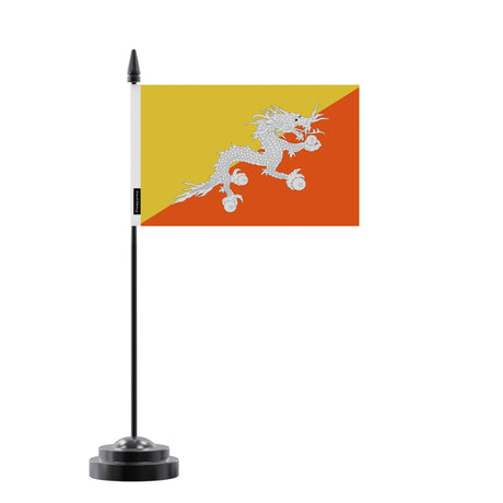 Drapeau de table bhoutan en polyester - pixelforma