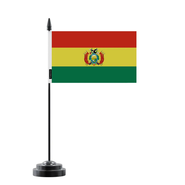 Drapeau de Table Bolivie en Polyester - Pixelforma 