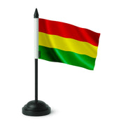 Drapeau de table bolivie polyester socle plastique noir