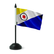 Drapeau de table bonaire polyester socle plastique noir